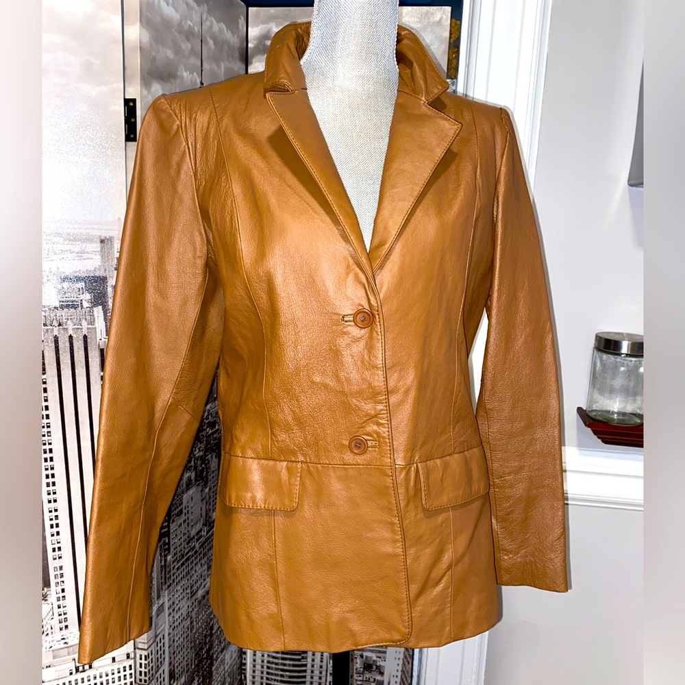 Genuine Leather Blazer
